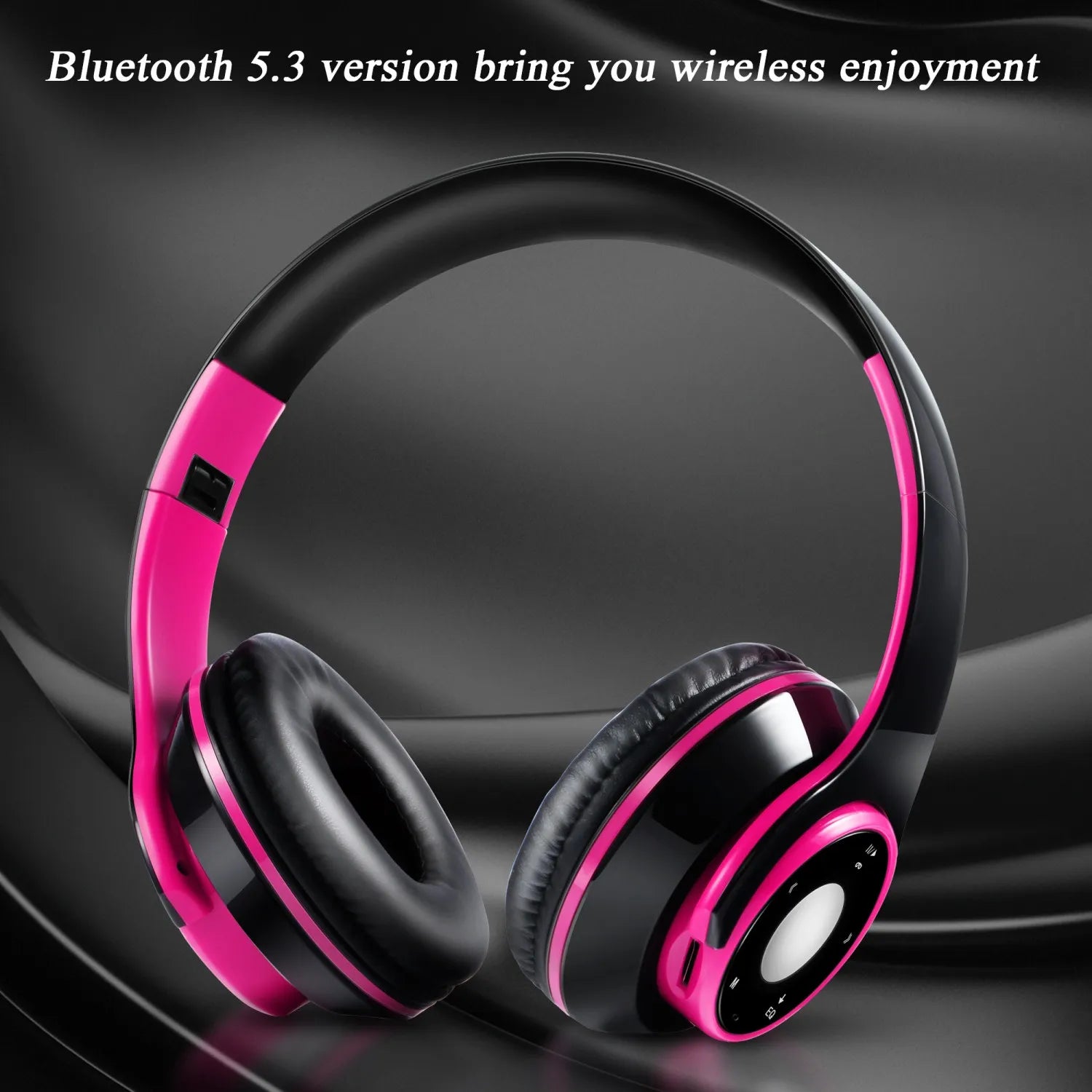 Best Colorful Earphones Wireless Bluetooth 5.3 Headsets Built-in Mp3 Player Foldable Sport Headphones Stereo Sound For Cellphone